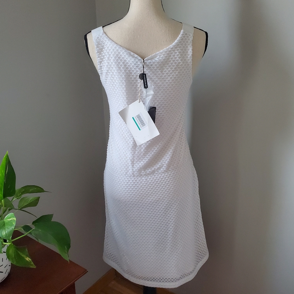 NWT Emporio Armani Spring 2016 Eyelet Dress, Size EU 40 - Picture 9 of 17